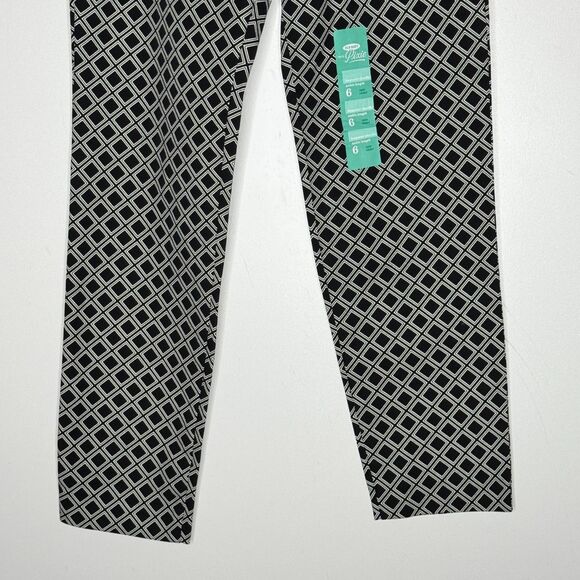 New Old Navy The Pixie Mid-Rise Geometric Ankle Pants Women's Size 6 - Picture 7 of 11